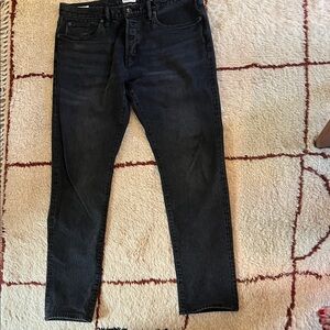 Todd Snyder Men's Black Wash Black Slim Fit Jeans 33/32 Button Fly